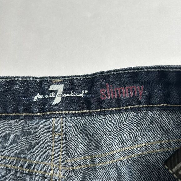 7 For All Mankind Slimmy Youth Denim Jeans Girl’s 16 Dark Wash - Picture 3 of 8